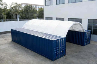 20ft x 40ft Single Frame Container Canopy – Heavy-Duty Tarpaulin Storage Shelter (No Containers Included)