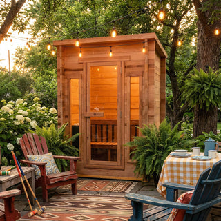 4-Person Outdoor Sauna with Gravity Venting – Scandinavian Steam Sauna Kit