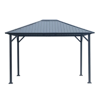 10x12 FT Heavy-Duty Hardtop Gazebo with Galvanized Steel Roof & Mosquito Netting for Patio & Backyard