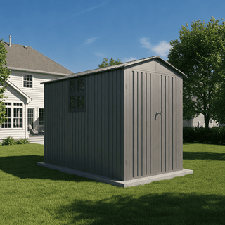 Motorcycle Outdoor Storage Shed with Window, Heavy Duty Weatherproof Bike Shelter