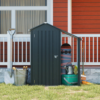 Compact Metal Garden Shed, High-Quality Galvanized Iron, Waterproof Design with Lockable Door, Easy Assembly & Portable Storage Solution