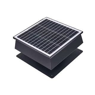 12-Inch Adjustable Solar Attic Fan, 40W Dual-Power Ventilator with 1200 CFM, 3-Speed Remote & 25°C Auto Start