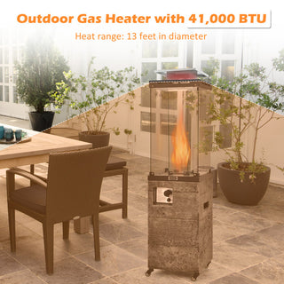 41,000 BTU Propane Patio Heater with Metal Hood