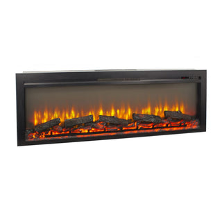 54-Inch Built-In Electric Fireplace Insert with Remote Control – Multi-Color Flame & Ember Effects, Dual Safety Protection