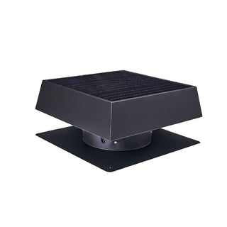 12-Inch Flush-Mount Solar Attic Exhaust Fan, 35W Dual-Power Ventilator with 1200 CFM, 3-Speed Remote & 25°C Auto Start