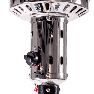 47,000 BTU Stainless Steel Propane Patio Heater with Adjustable Heat & Wheels for Patio, Backyard & Outdoor Gatherings