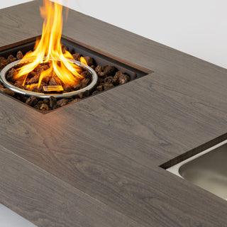 54_inch Iron Fire Pit with Ice Bucket Design