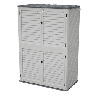 Rust-Proof Resin Outdoor Garden Storage Box, Spacious Weatherproof & UV-Resistant Equipment Storage Cabinet, Durable Non-Partitioned Design for Patio & Yard