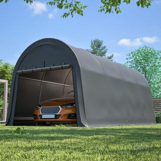 Heavy Duty Anti-Snow 10x20/12x20 FT Carport, Commercial Grade Steel Frame Portable Garage Canopy with Vented Waterproof Roof for Car/Boat/RV Storage