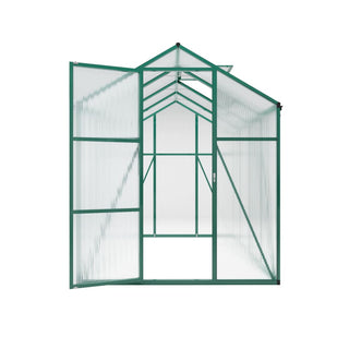 Walk-In Polycarbonate Greenhouse with Raised Base & Anchor Kit – Heavy-Duty Aluminum Greenhouse for Outdoor Backyard, All Seasons