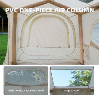 Inflatable SUV Camping Tent, Easy Setup 4-Season Waterproof Oxford Air Glamping Tent for 4-8 Persons