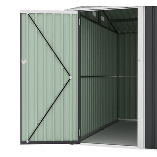 Outdoor Storage Shed 9×11 FT with 3 Lockable Doors,Utility Tool Shed Metal Storage Garden Sheds 4 Vents,Metal Sheds with Galvanized Steel Frame,for Backyard,Patio,Lawn,Grey