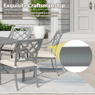 7-Piece Outdoor Dining Set – Patio Table with 6 Chairs for Backyard or Poolside