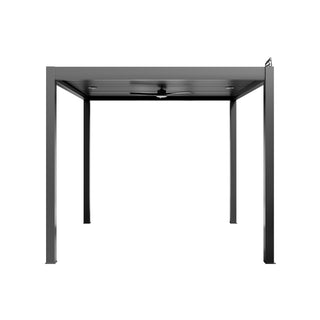 Aluminum Pergola Gazebo with Adjustable Louvered Roof & LED