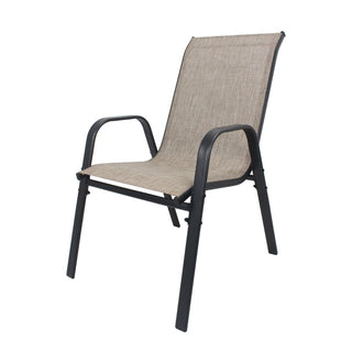 4-Piece Outdoor Patio Dining Chairs Set, Ergonomic Wide Seats with Lumbar Support, Waterproof Teslin Fabric & Rust-Resistant Metal Frame, 350 lbs Capacity