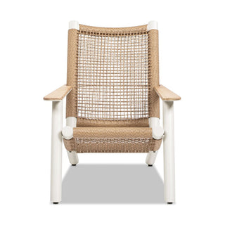 Outdoor Lounge Chair Natural Beige All Weather Wicker