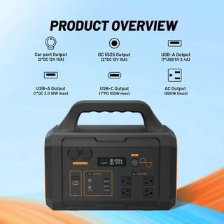 1800W Solar Generator with 200W Foldable Panel – Instant UPS & 3000+ Cycle LFP Battery