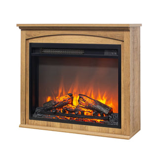 28-Inch TV Media Entertainment Center with Electric Fireplace