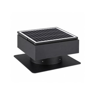 14-Inch Adjustable Solar Attic Exhaust Fan, 60W Dual-Power Ventilator with 2500m³/h Airflow, 3-Speed Remote & 25°C Auto Start