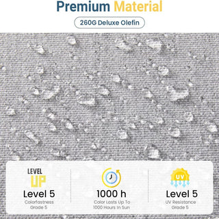 2 Pieces Outdoor Patio Set, All-Weather 75” 3-Seat Metal Patio Sofa Couch with Thick Cushions,  Frame and 43” Coffee Table