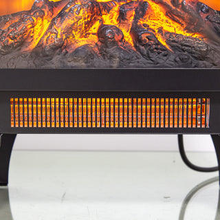 18-Inch Freestanding Electric Fireplace Stove Heater with 3D Flame Effect