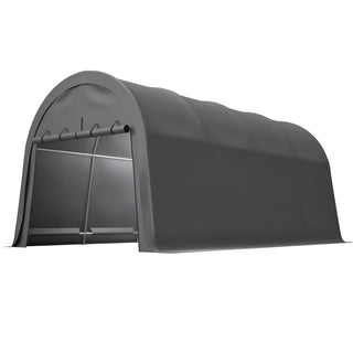 Heavy Duty Anti-Snow 10x20/12x20 FT Carport, Commercial Grade Steel Frame Portable Garage Canopy with Vented Waterproof Roof for Car/Boat/RV Storage