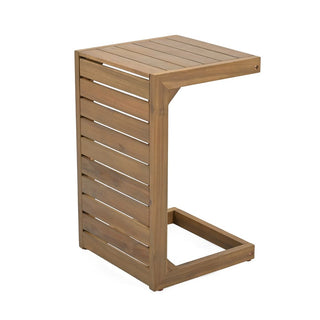 Modern Outdoor C-Shaped Side Table For Patio And Poolside