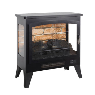 21-Inch Freestanding 3-Sided Electric Fireplace Stove Heater with 3D Flame Effect & Remote Control