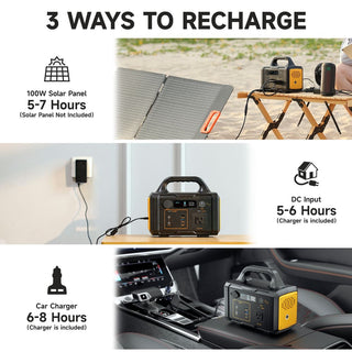 300W/1000W Portable Power Station with 100W/200W Solar Panel for Outdoor Camping, Home Backup & Emergency Use