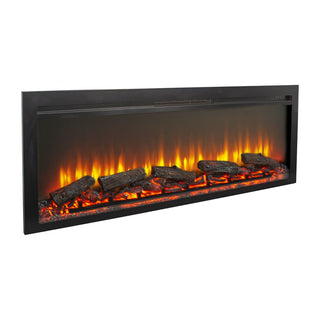54-Inch Built-In Electric Fireplace Insert with Remote Control – Multi-Color Flame & Ember Effects, Dual Safety Protection