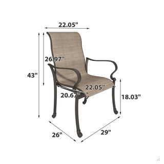 7-Piece Outdoor Patio Rectangular Dining Table and Chair Set