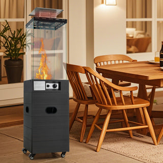 40000 BTU Patio Heater Outdoor Propane Gas Heater with Cover and Wheels