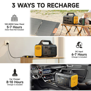300W/1000W Portable Power Station with 100W/200W Solar Panel for Outdoor Camping, Home Backup & Emergency Use