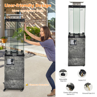 41,000 BTU Propane Patio Heater with Metal Hood