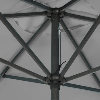 10 ft. Aluminum Rectanglar Market Patio Umbrella in Navy Blue/Red/Tan/Lake Blue/Gray