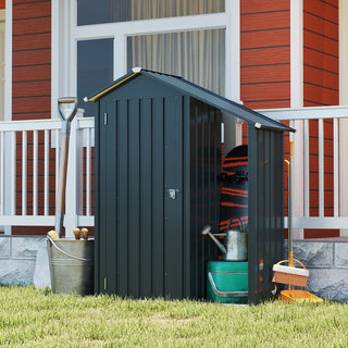 Compact Metal Garden Shed, High-Quality Galvanized Iron, Waterproof Design with Lockable Door, Easy Assembly & Portable Storage Solution