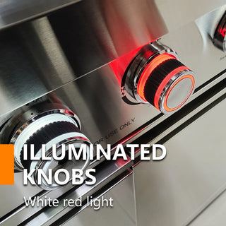 44-Inch Deluxe 6-Burner 85,000 BTU Stainless Steel Outdoor Kitchen Island Grill With Wine Cooler, Rotisserie & Granite Countertops