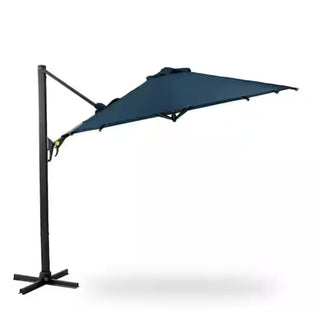 10 Ft Square Large Cantilever Patio Umbrella with 360° Rotation & Tit Adjustment and Heavy Duty Offset Polyester Canopy Deck Umbrella without base
