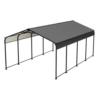 12 x 20 FT Heavy Duty Metal Carport, All-Weather Galvanized Outdoor Car Shelter for Car, Boat & Truck Protection