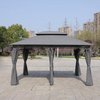 13x10 Outdoor Patio Gazebo Canopy Tent with Ventilated Double Roof & Detachable Sidewalls