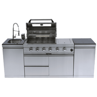 46-Inch Deluxe Outdoor Kitchen BBQ Island Grill, 4-Burner 72,000 BTU Stainless Steel Gas Grill