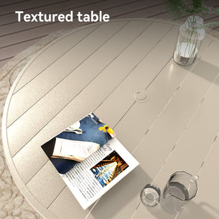 5-Piece Outdoor Dining Set with 4 Stackable Metal Chairs & 40.6" Round Metal Table