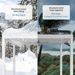 Aluminum Pergola Gazebo with Adjustable Louvered Roof & LED