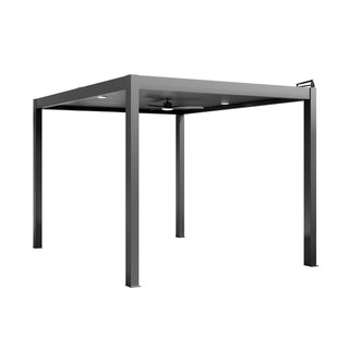 Aluminum Pergola Gazebo with Adjustable Louvered Roof & LED