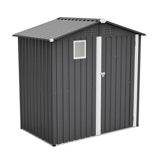 6FT x 4FT Metal Outdoor Storage Shed, Steel Garden Tool Shed for Backyard, Patio & Lawn Storage