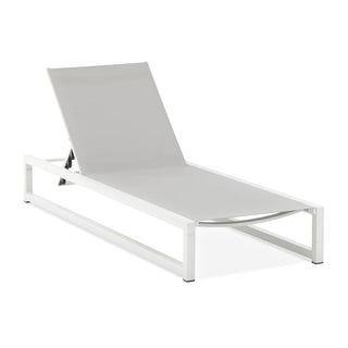 Five-Position Adjustable Two-Piece Outdoor Lounge Chair With Durable Aluminum Frame And Textilene Mesh Fabric
