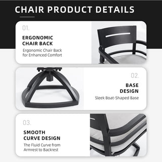 Outdoor Patio Aluminum Swivel Rocker 2PCS with Outdoor-grade Sunbrella Fabric Cushions