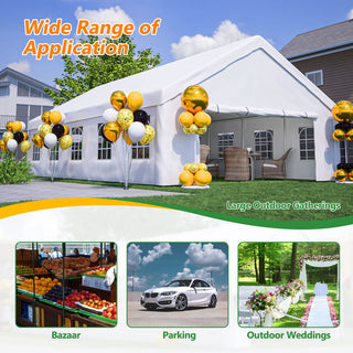 20x32 FT Heavy-Duty Party Tent with Removable Sidewalls & 3 Storage Bags, Outdoor Canopy Gazebo for Carport, Camping, Wedding, BBQ & Commercial Events
