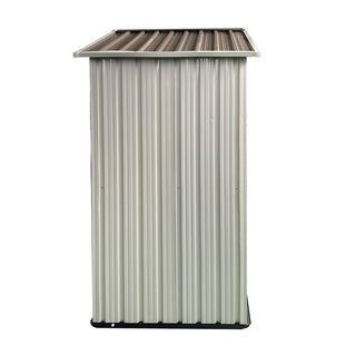 5x3 FT White Outdoor Garden Storage Shed with Apex Roof, Compact Metal Tool Shed for Backyard, Patio & Lawn Storage