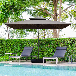 Aluminum Cantilever Patio Umbrella with Tilt Function – Outdoor Offset Market Umbrella for Backyard, Deck & Pool (Base Not Included)